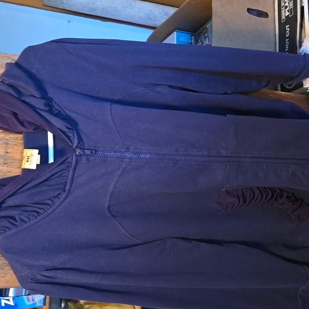 Womens Sweatshirt Like Hooded Jacket